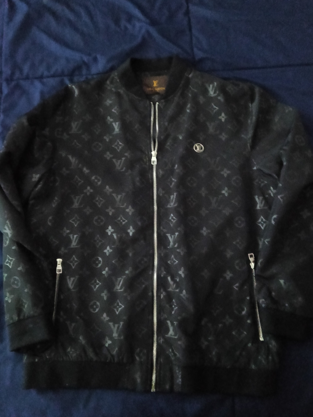Louis Vuitton Black Monogram Bomber Jacket